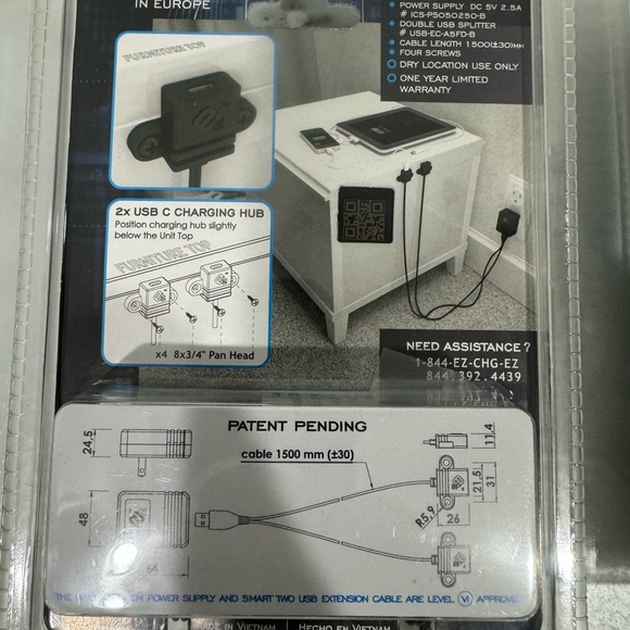 PAIR OF EZ COLLECTION SMART CHARGING SYSTEM 2-PORT USB CHARGER (NEW IN BOX) - Picture 4 of 4